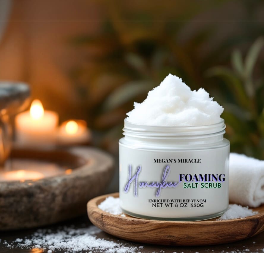 Customer photo review of Honeybee Foaming Salt Scrub