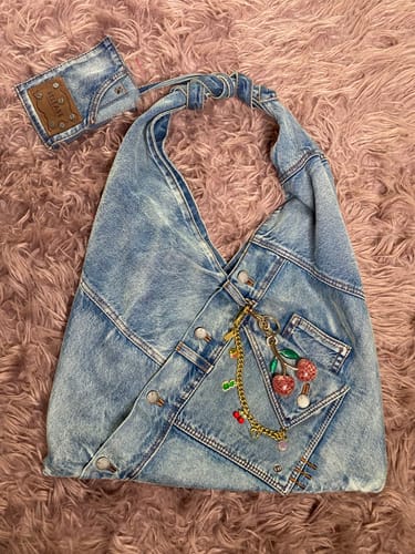 Customer photo review of Denim Shoulder Bags
