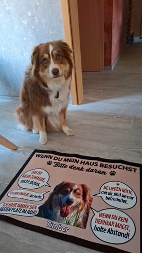 Customer photo review of Begrüßungskomitee - Individuelle Fußmatte