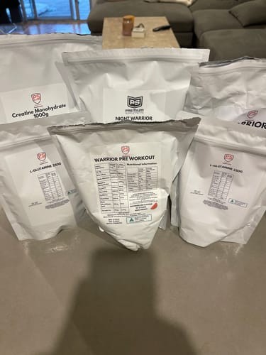 Customer photo review of Warrior High-Stimulant Pre-workout