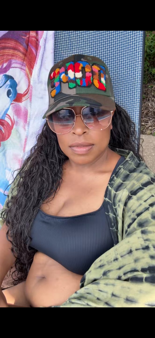 Customer photo review of Chenille Dope Youth Camo Patched Hat
