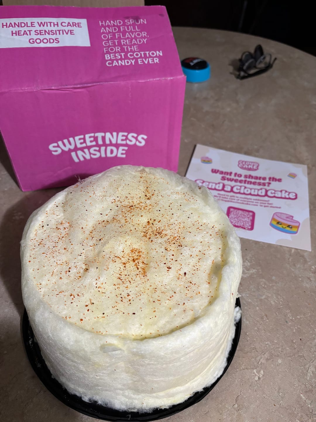 Customer photo review of Rainbow Cloud Cake