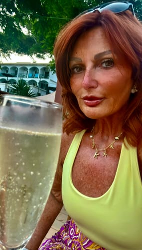 Customer photo review of GOLD OCEAN LETTER NECKLACE