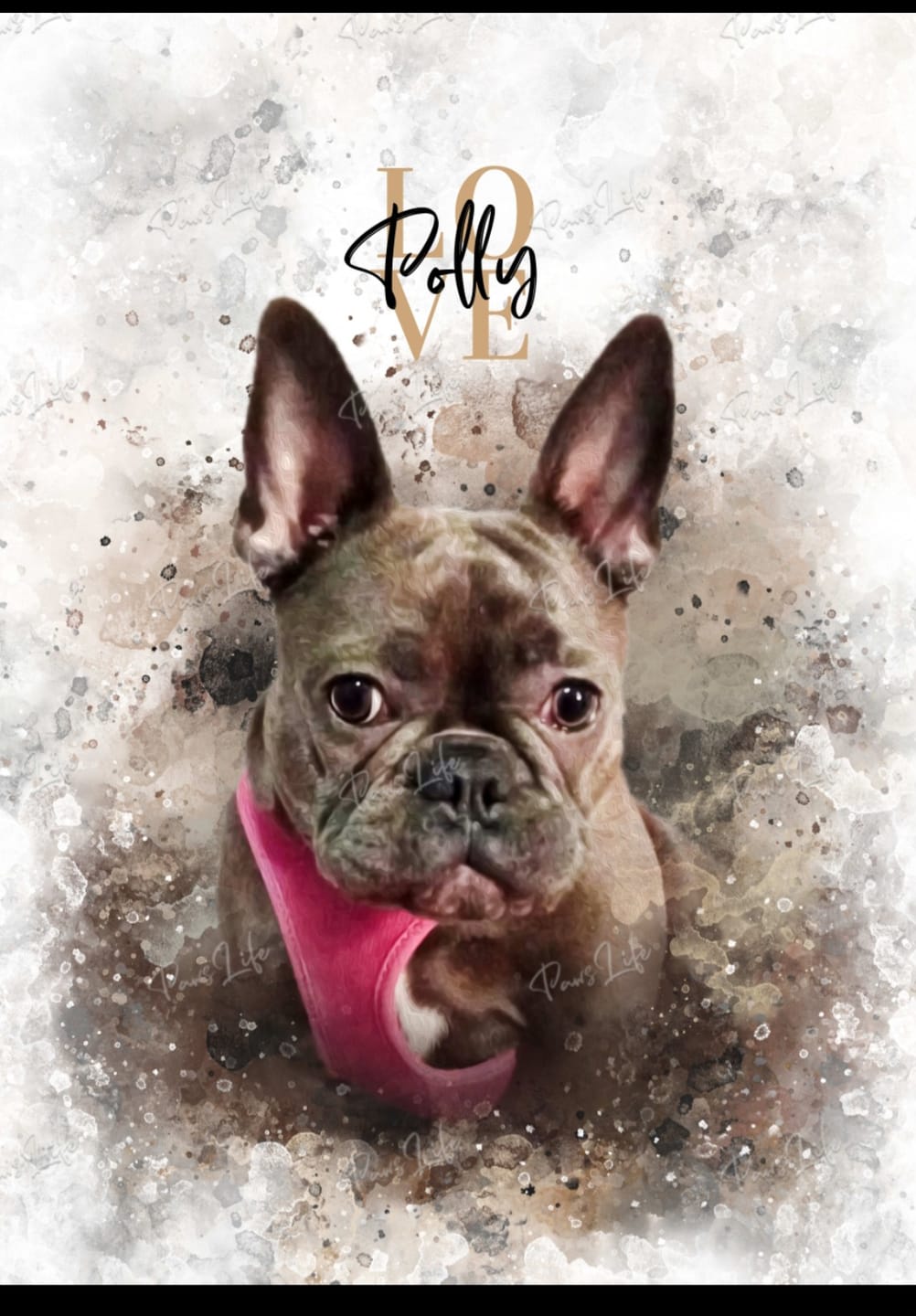 Customer photo review of Personalisiertes Portrait Poster und Leinwand - Aquarell Stil
