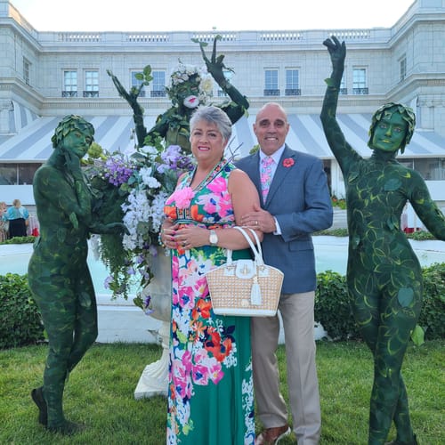 Barbara F. review of Pink Preppy Necktie- Men’s Tie for Summer Floral Tie image 1 out of 3
