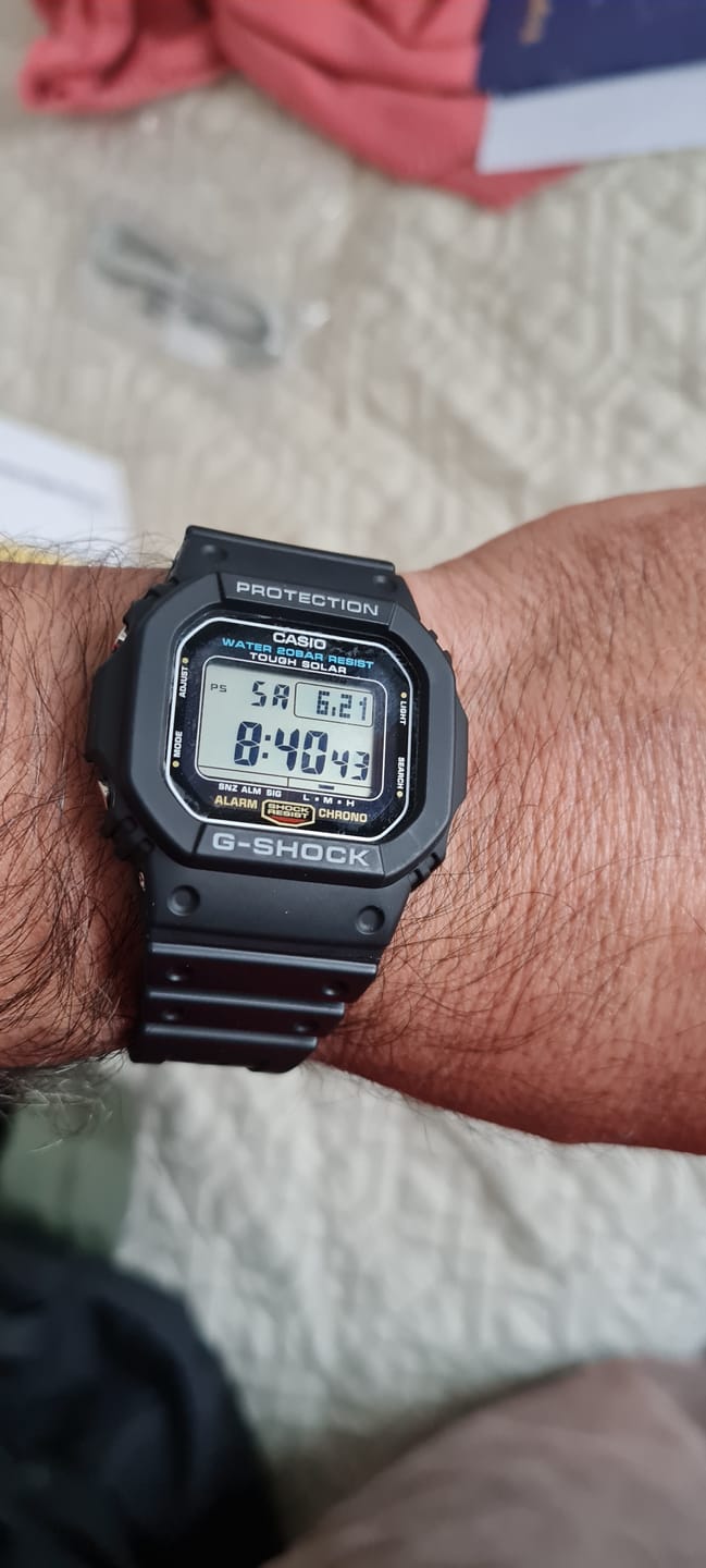 Customer photo review of Reloj Casio G-Shock Vintage G-5600UE-1 Tough Solar
