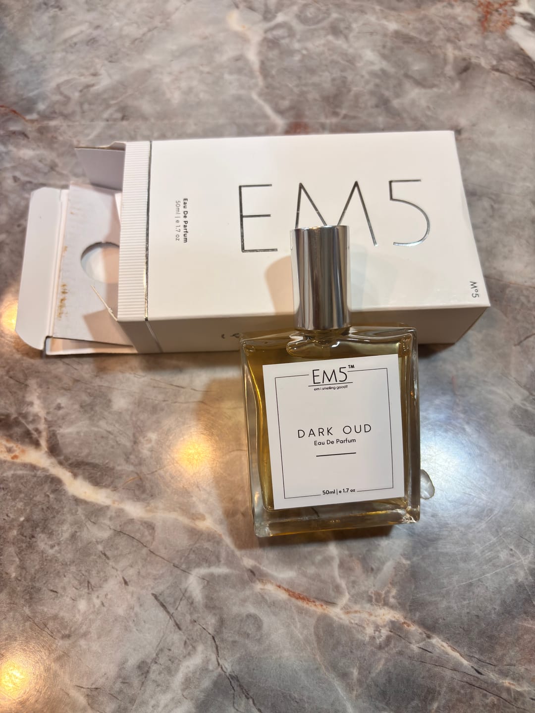 Customer photo review of EM5™ Dark Oud Perfume EDP Spray for Men | Rose Oud Patchouli Fragrance | Luxury Perfume Spray for Him | Variants Available: 50 ml Spray / 15 ml Spray