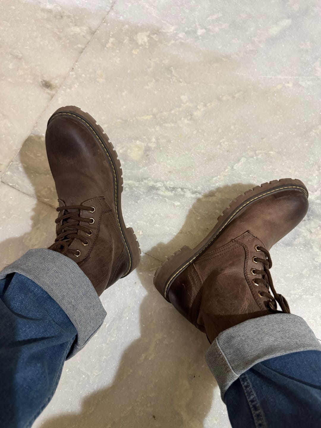 Customer photo review of boots derby rusty wrangler