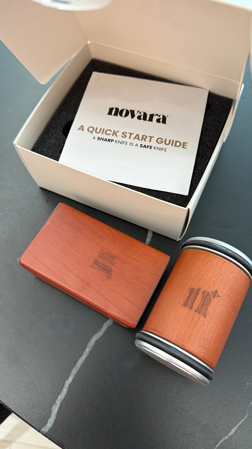 Customer photo review of NOVARA DIAMOND ROLLING KNIFE-SHARPENER SET