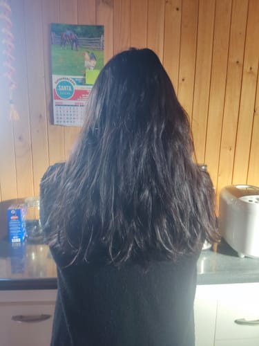 Customer photo review of Máscara Hidratante Golden Glow 500 g