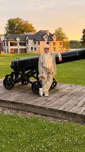 Customer photo review of Flared Cuff Button Up - Olive Branch XL