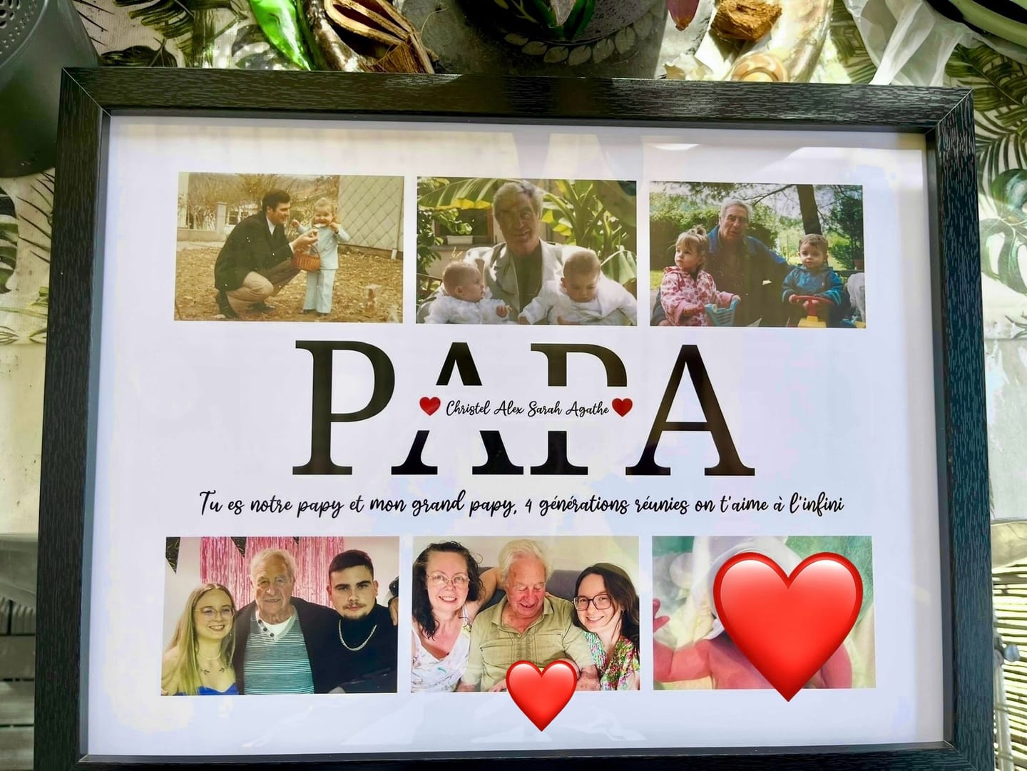 Customer photo review of Papa et photos - Affiche Personnalisée