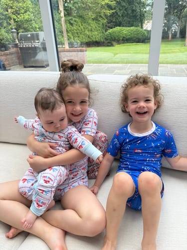 Customer photo review of Cottontail Cuties Green Two-Piece Pajamas