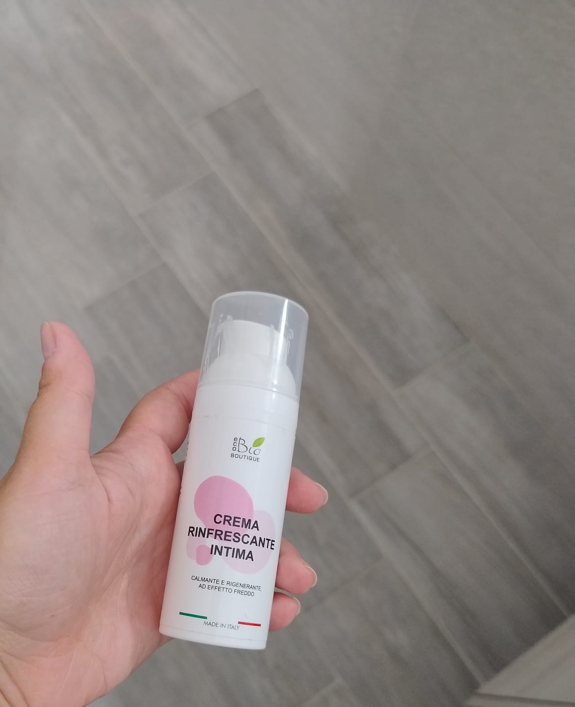Customer photo review of Crema Rinfrescante Intima