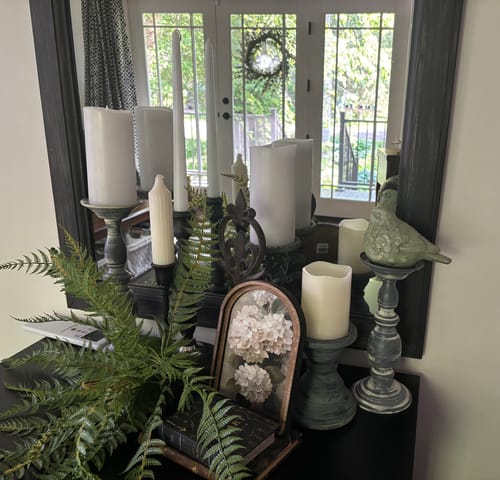 Customer photo review of Arch Top Hydrangea Painting Framed Art