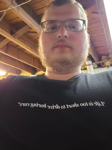 Customer photo review of LIFE'S TOO SHORT TEE