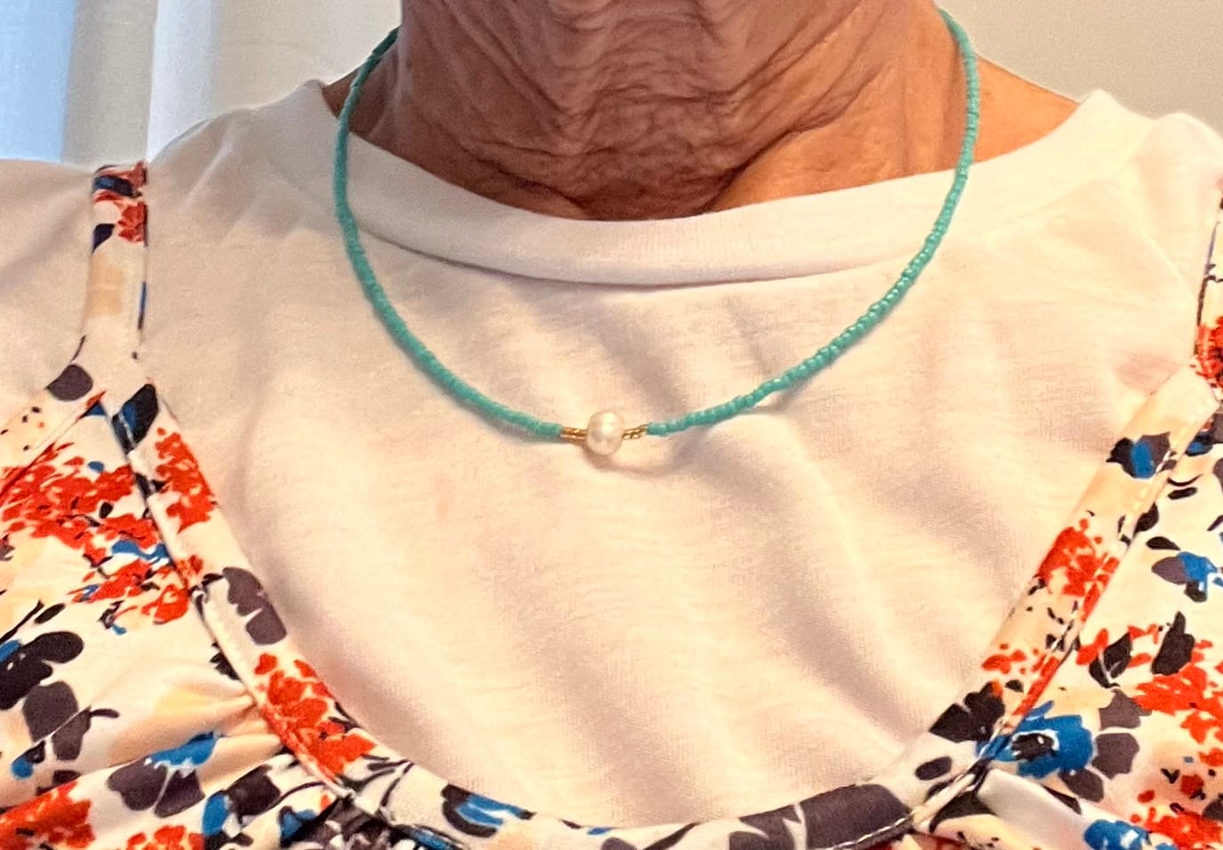 Customer photo review of Freshwater Pearl Necklace (4 Color Options)