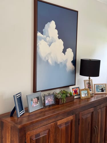 Customer photo review of The Cumulus Abstract Canvas Art