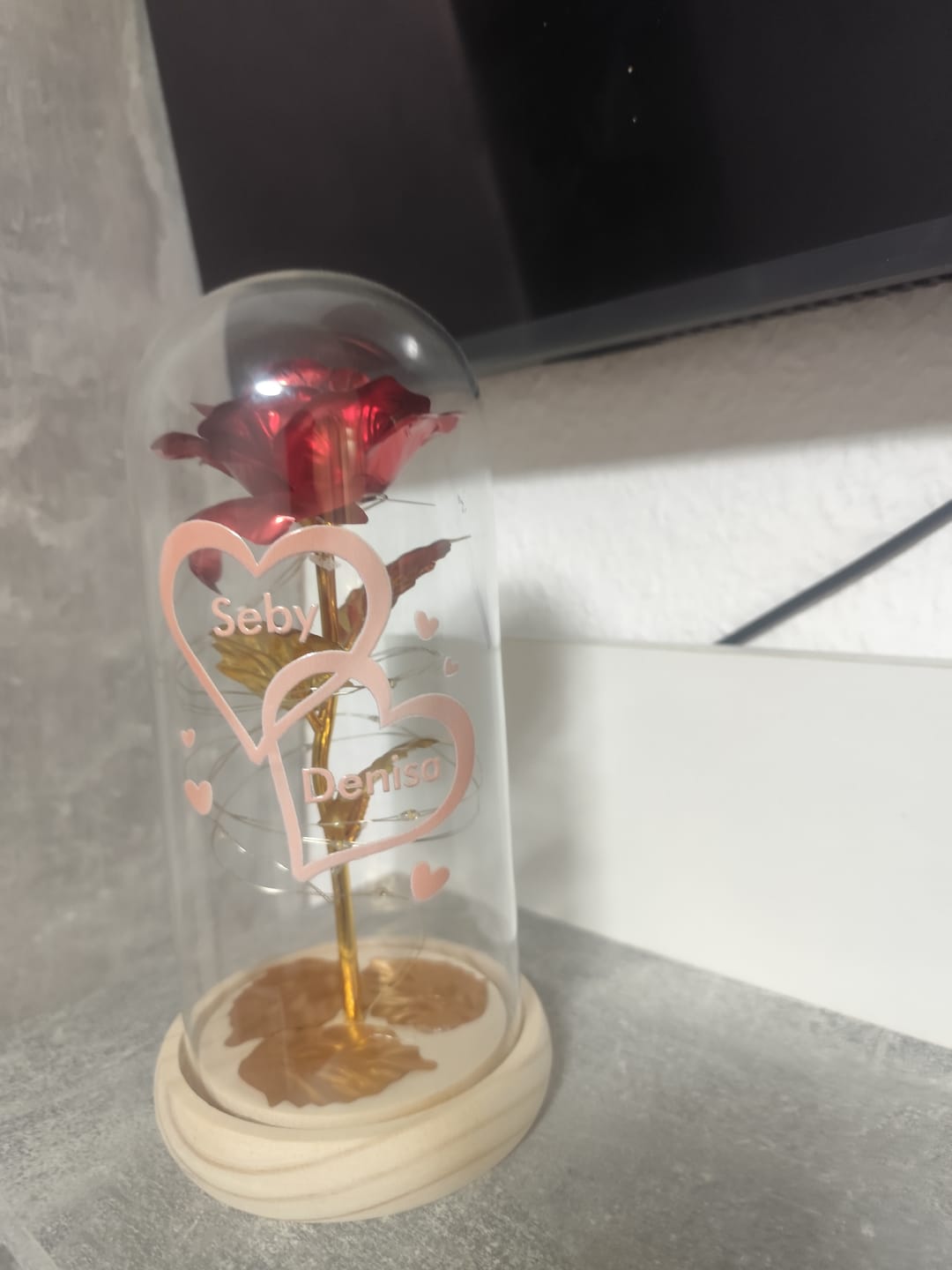 Customer photo review of Ich liebe dich - Paar-Goldene Rose