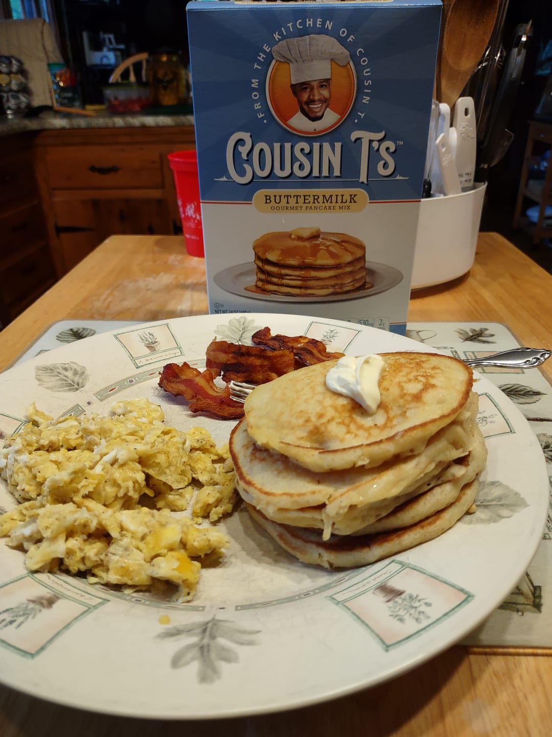 Customer photo review of Cousin T's Buttermilk Gourmet Pancake Mix