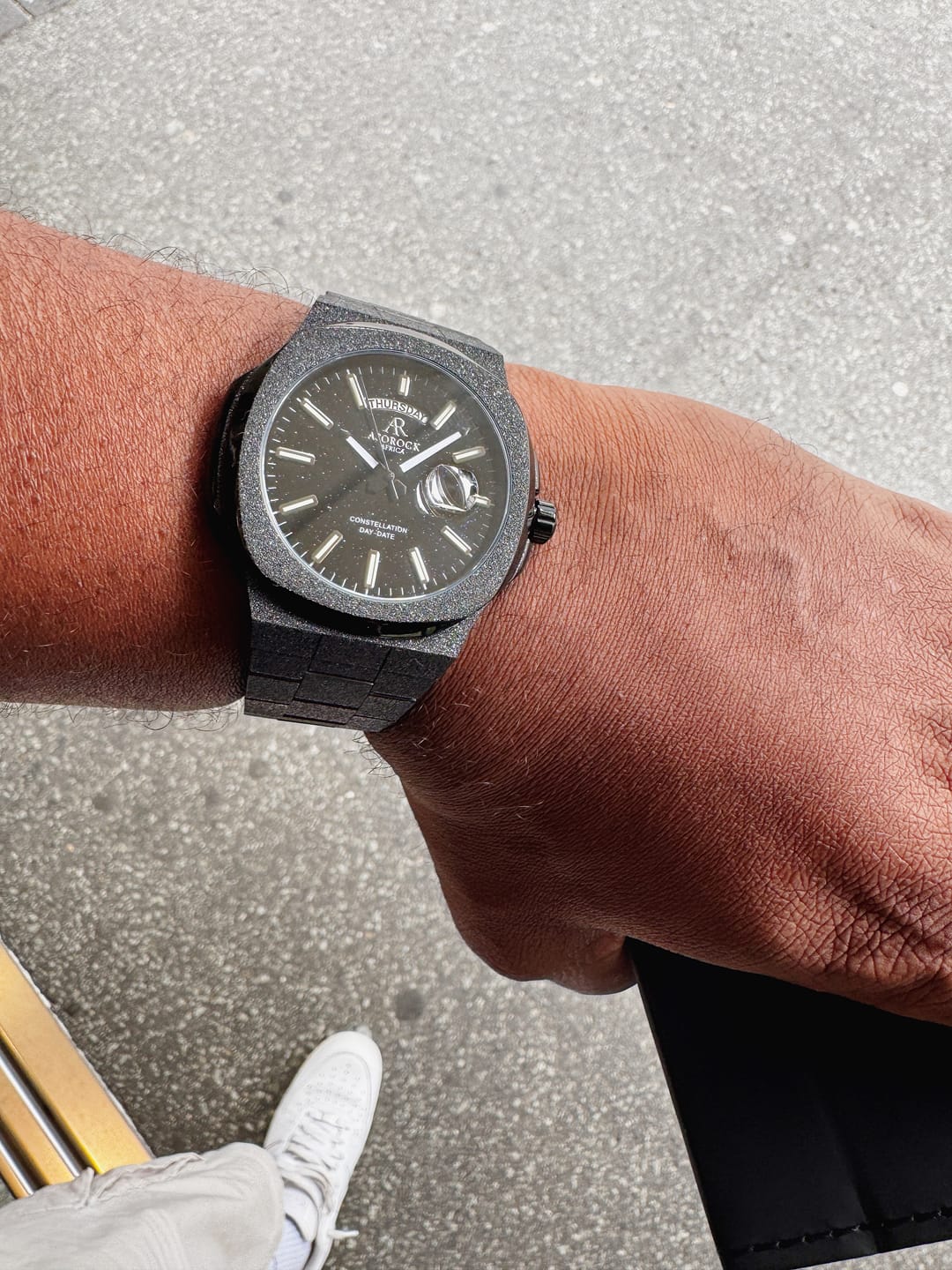 Customer photo review of All Black frosted stardust Constellation Day-Date