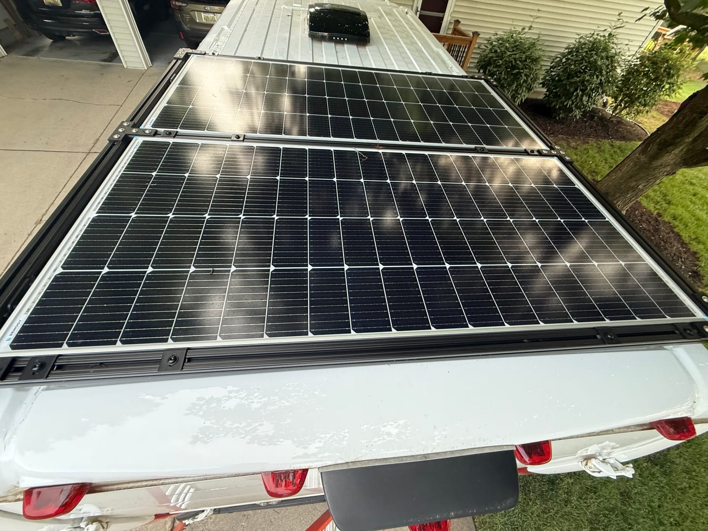 Customer photo review of FLUSH MOUNT SOLAR PANEL BRACKETS - STAINLESS