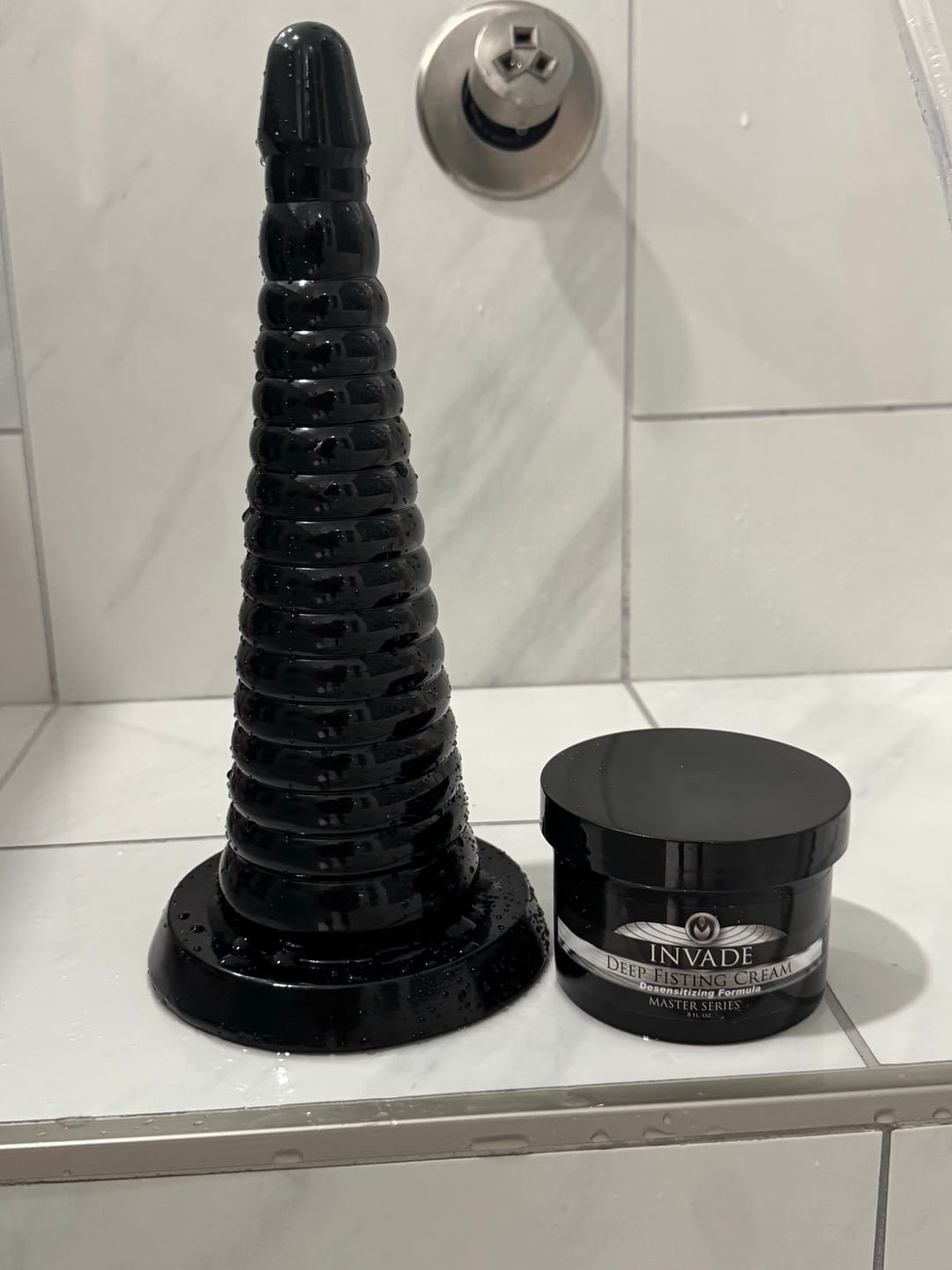 Customer photo review of Giant Ribbed Anal Cone