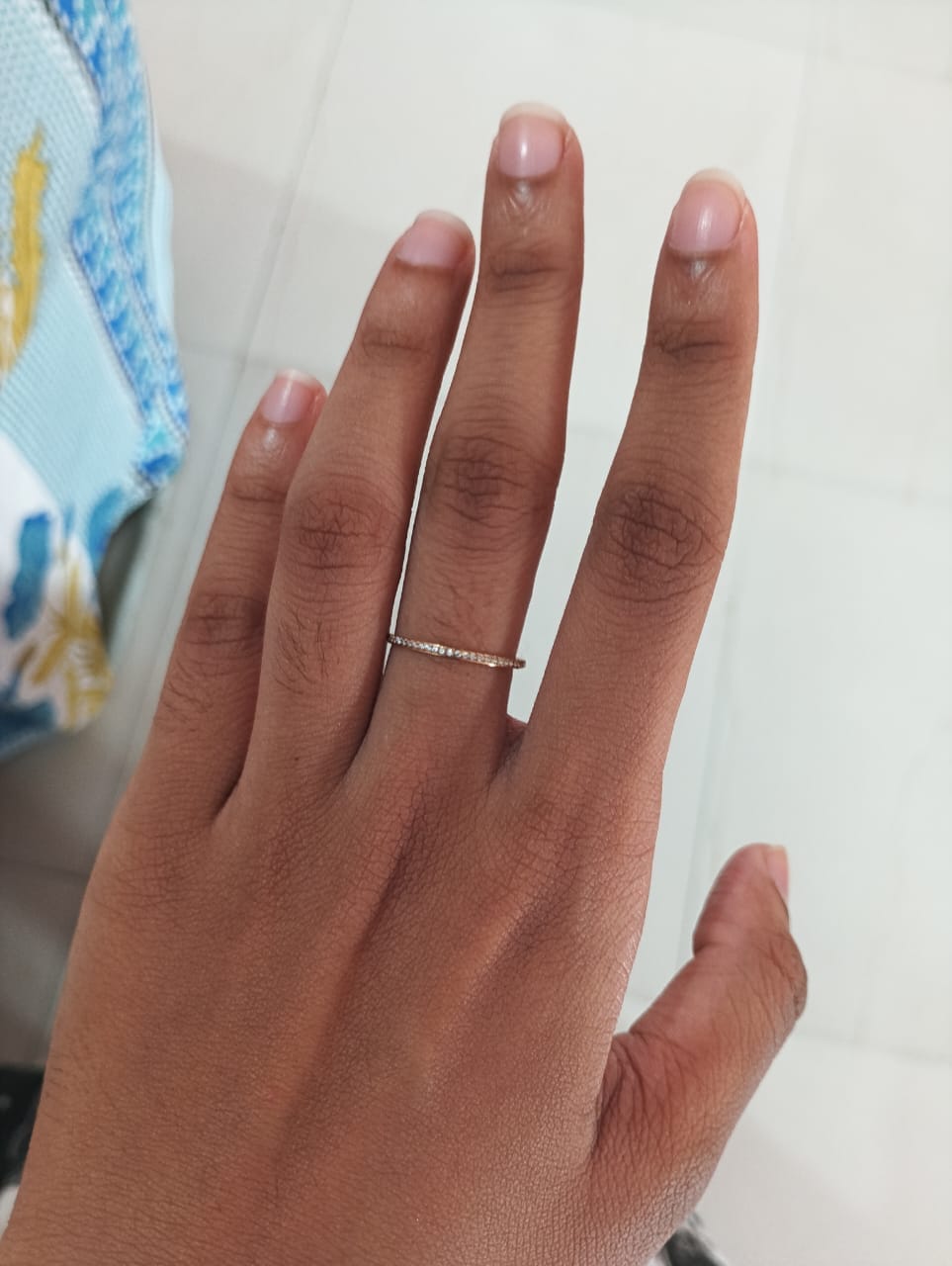 Customer photo review of Delicate Diamond Band