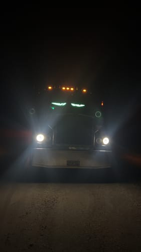 Customer photo review of LED Windshield Eyes - Transform Your Truck Into a Beast