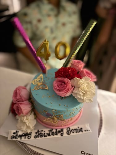 Customer photo review of Pastel Floral Cake