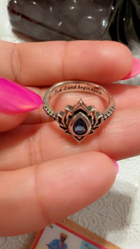 Customer photo review of F♥︎ck It And Begin Again Lotus Ring