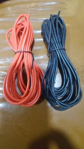 Customer photo review of Electrical Wire Red Black Heat Resistant Silicone Cable 24 22 20 18 16 14 12 10 8 6 4 awg gauge for Car Auto Battery