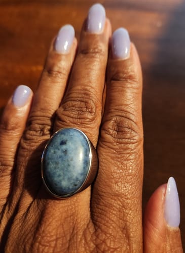 Customer photo review of Lapis Lazuli Oval-Cut Ring