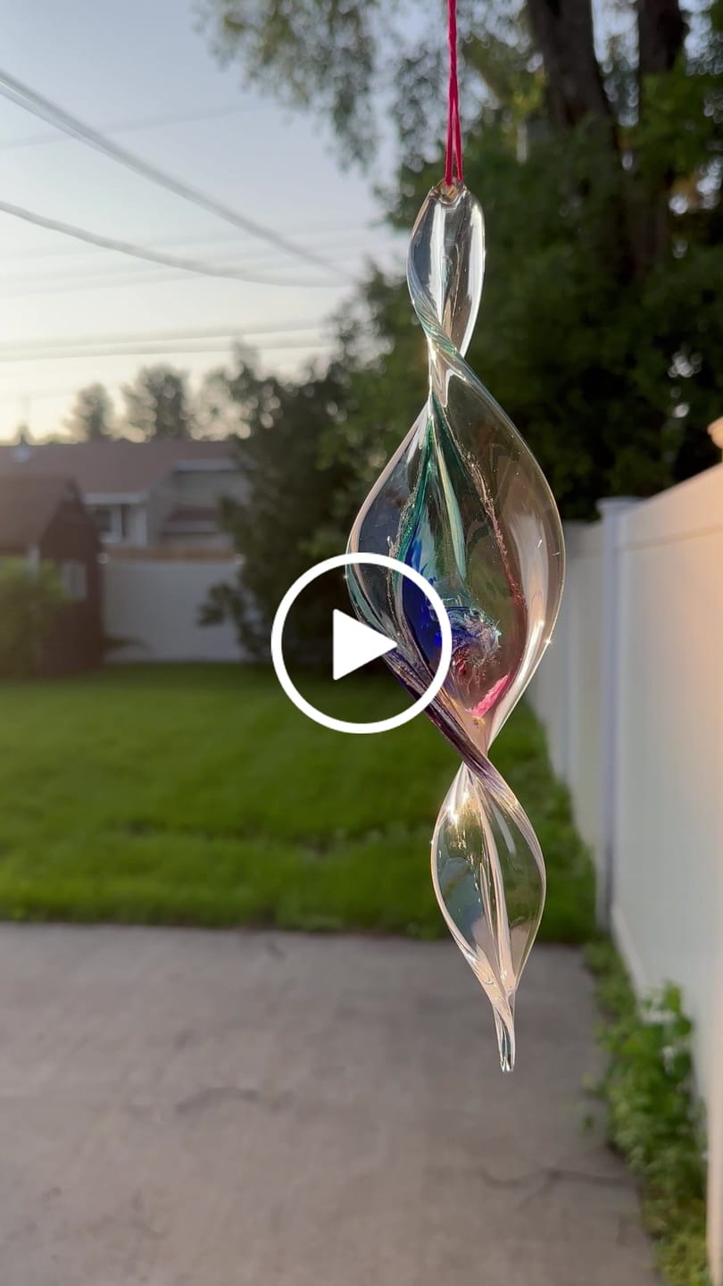Customer video review of Dichroic Spinner Suncatcher with Infused Cremains