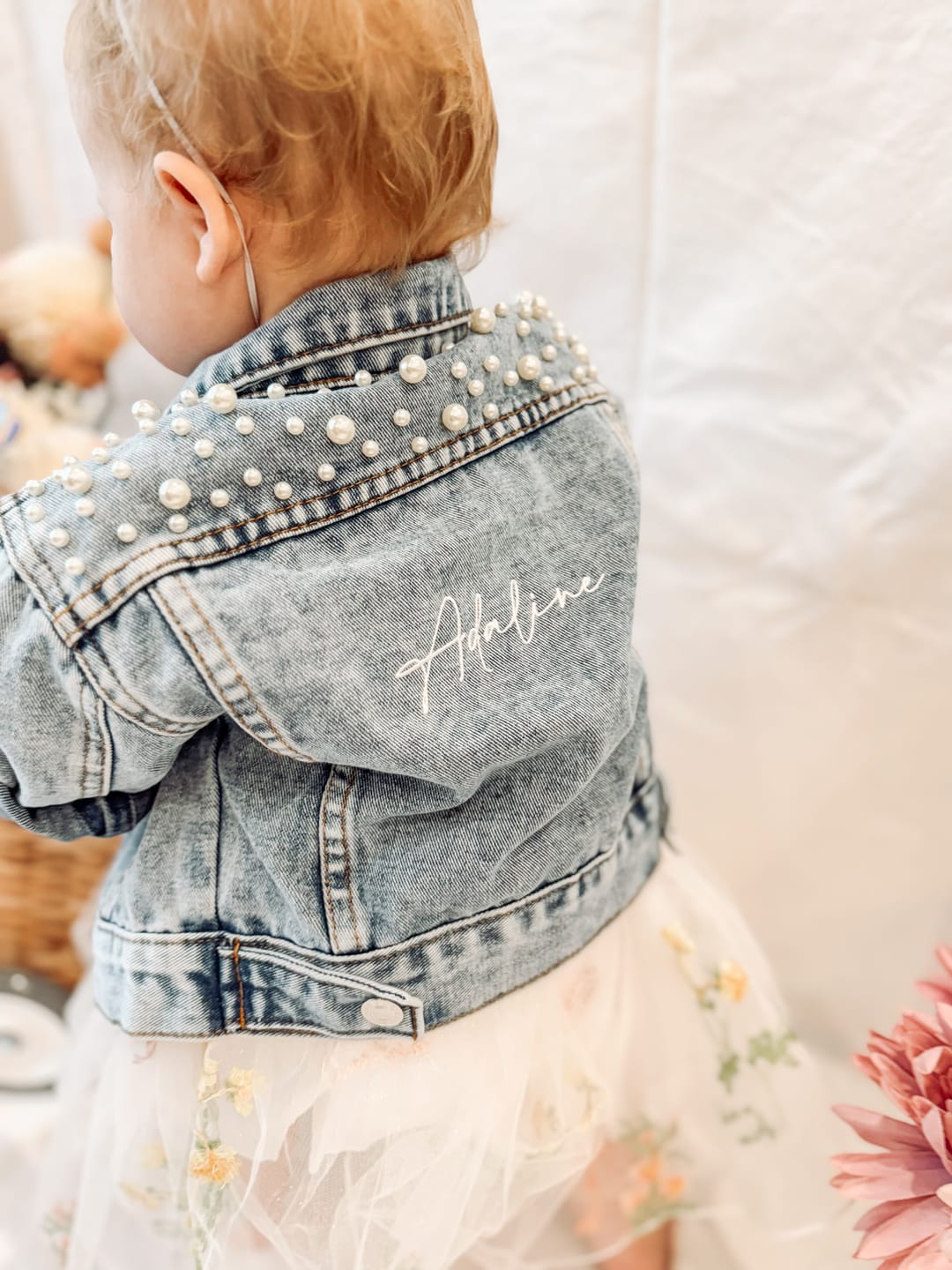 Customer photo review of Baby Pearl Denim Jacket