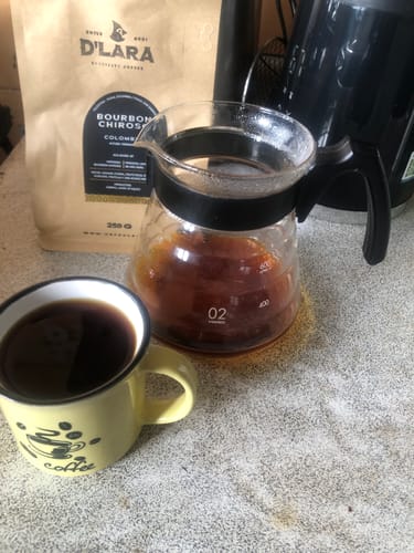 Customer photo review of Café Bourbon Chiroso, Colombia - 250g Grano Entero