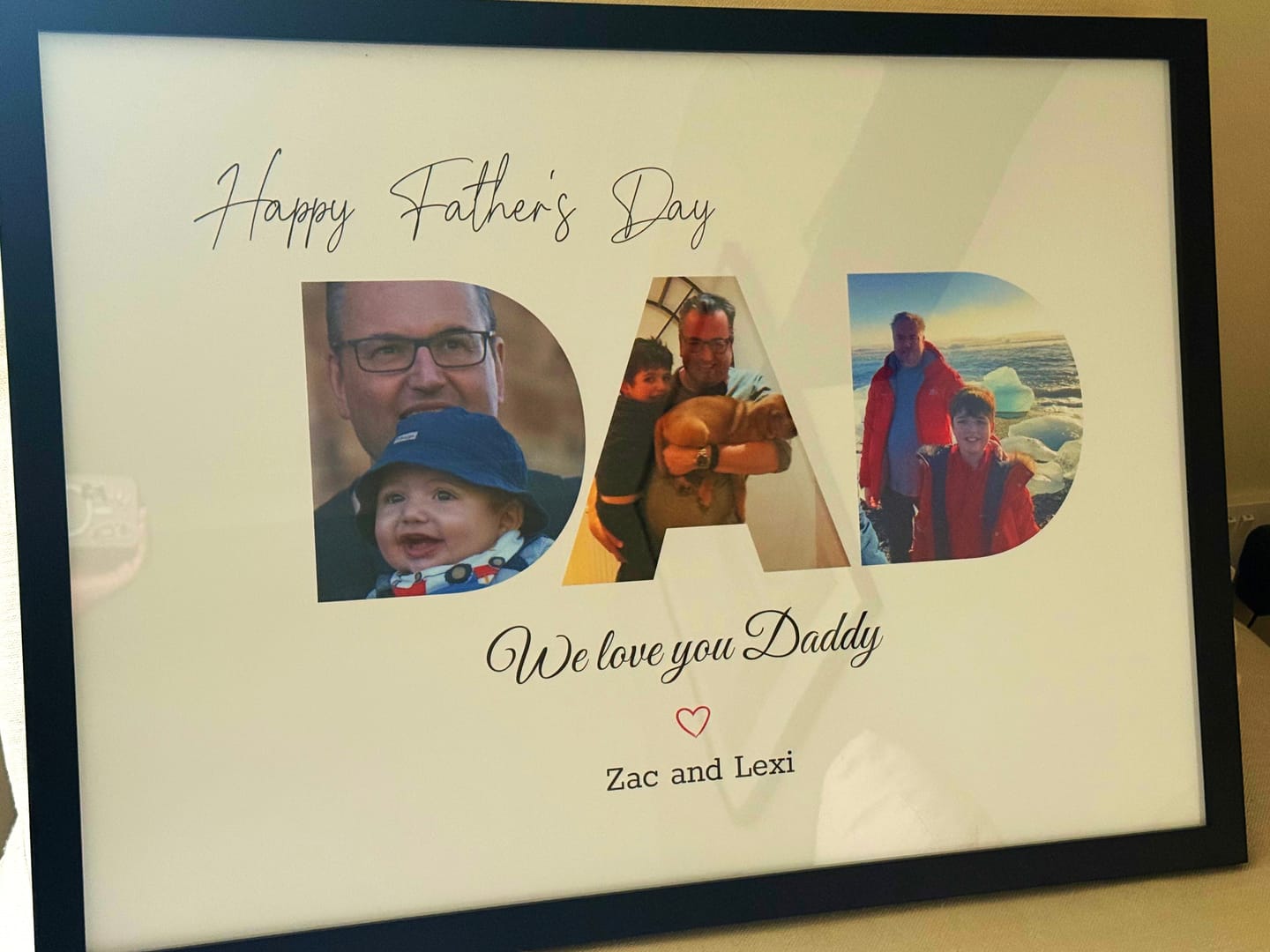 Customer photo review of Happy Dad's Day - Personalized poster
