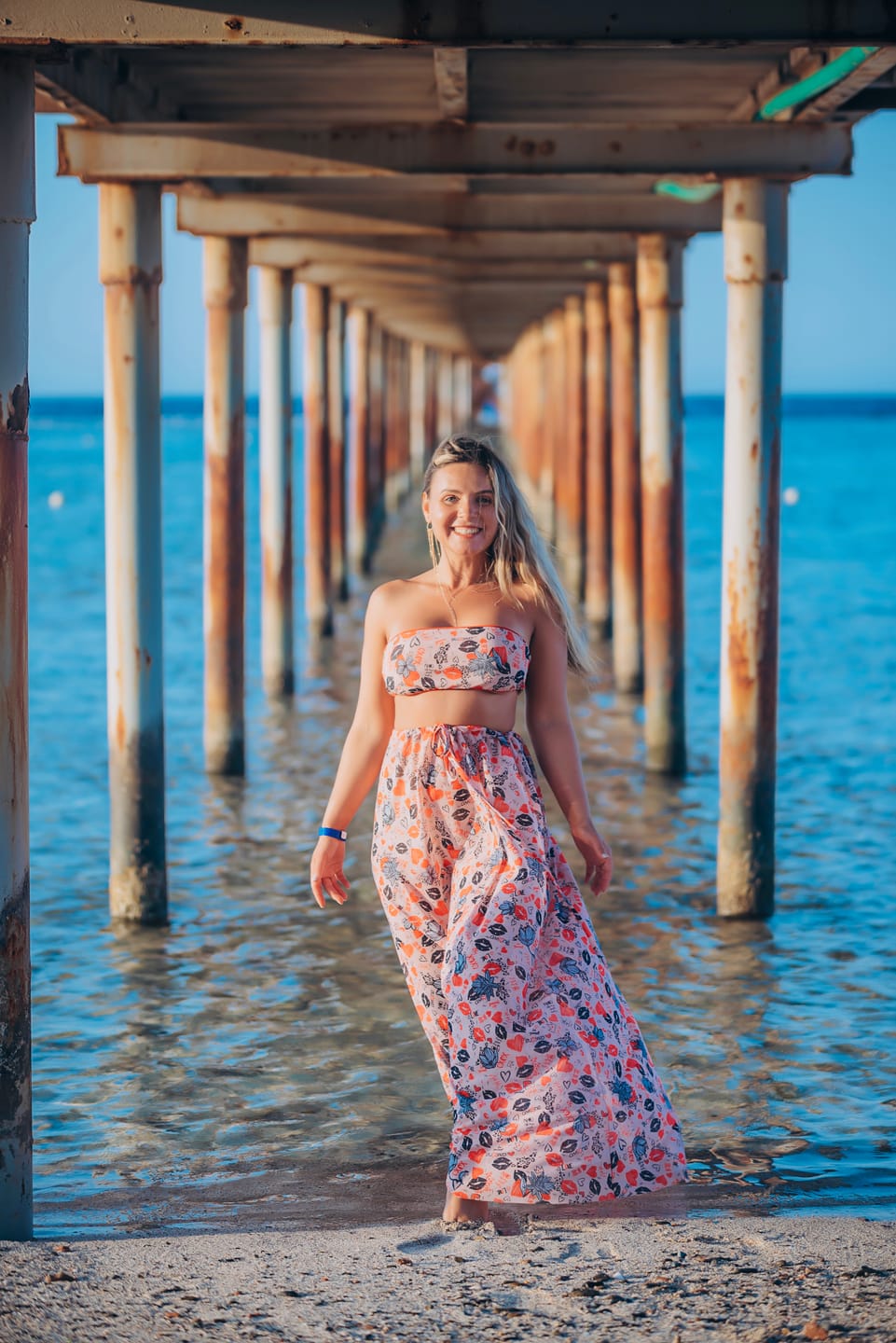 Customer photo review of Tan Through Beach Skirt