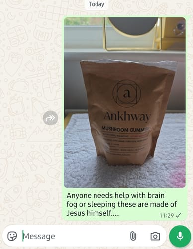 Customer photo review of 2-Month Mushroom Gummies