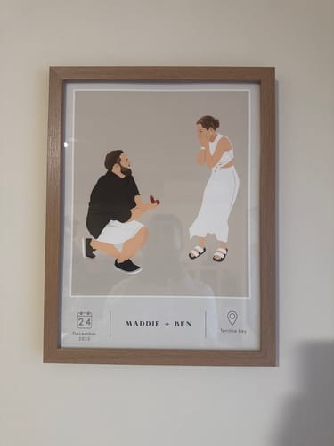 Customer photo review of Personalised Couple Poster