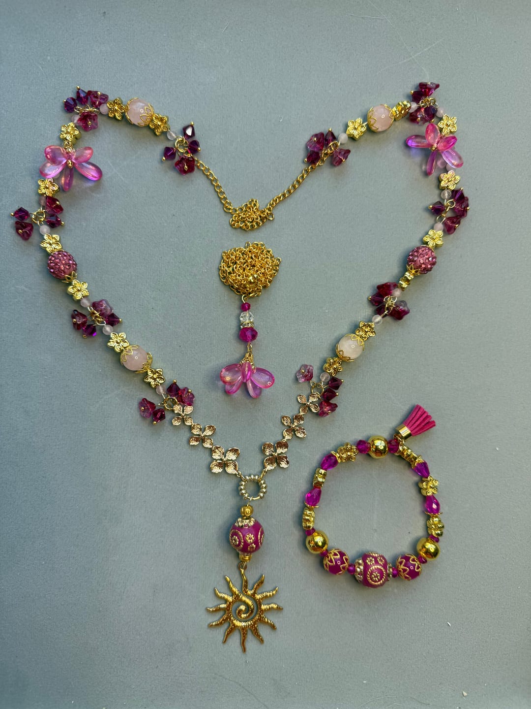 Customer photo review of Mini Bead Mix in Pink Dragonfruit
