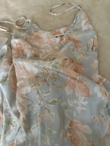 Customer photo review of Summer Cotton Viscose Nightwear Dress for Ladies Clothes with Flower Printed Breathable Open Back Short Sling Nightdress