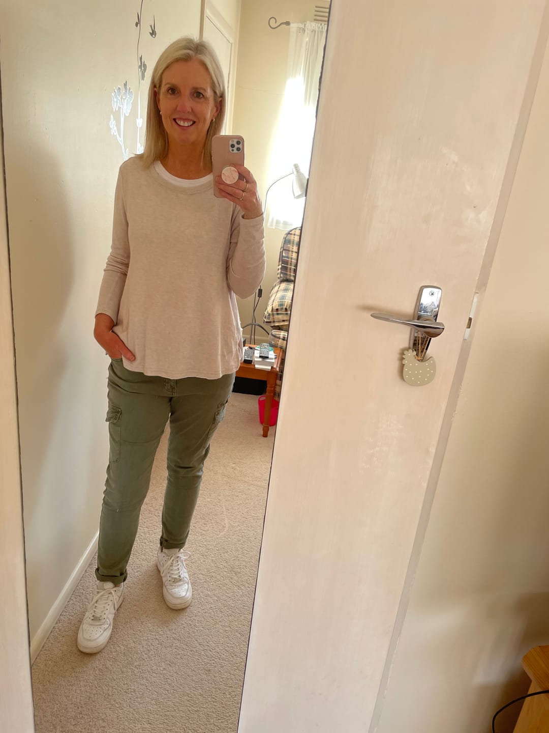 Customer photo review of Alice 2 in 1 Knit Top - Stone