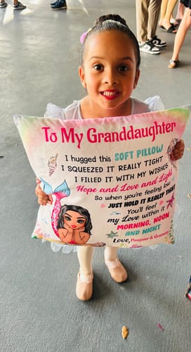 Customer photo review of Personalized Granddaughter Daughter Mermaid Hug This Pillow