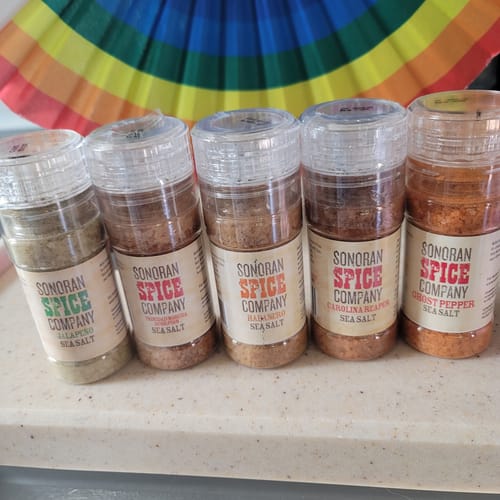 Customer photo review of World's Hottest Peppers Sea Salt 5 Pack