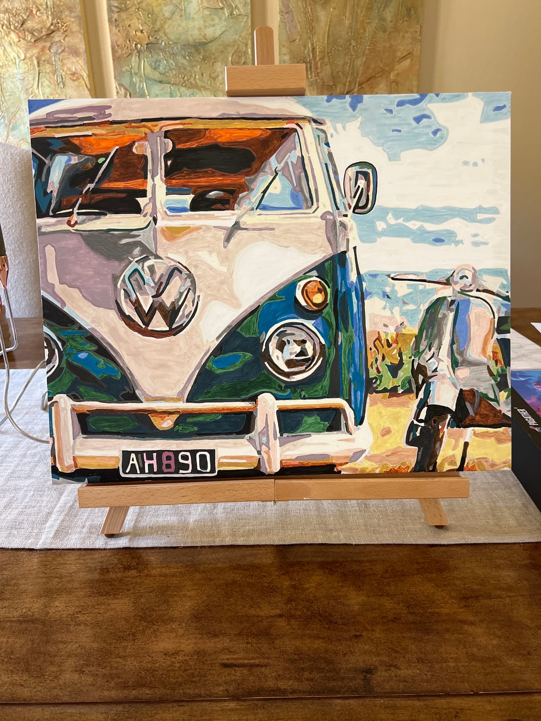 Customer photo review of Old Bus and Scooter | Paint by Numbers