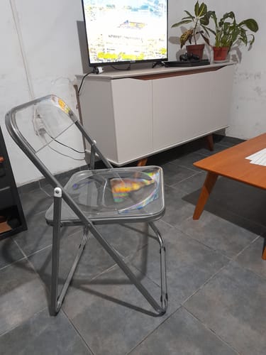 Customer photo review of Silla De Comedor Acrilico Plegable Transparente Homilu Trasparente Plateado Trasparente