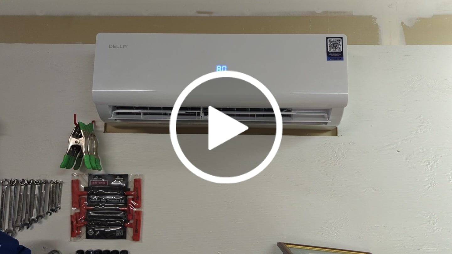 Customer video review of DELLA Vario Series 9000 BTU 19 SEER2 Mini Split Heat Pump AC (R-454B) - Up to 400 Sq.Ft.