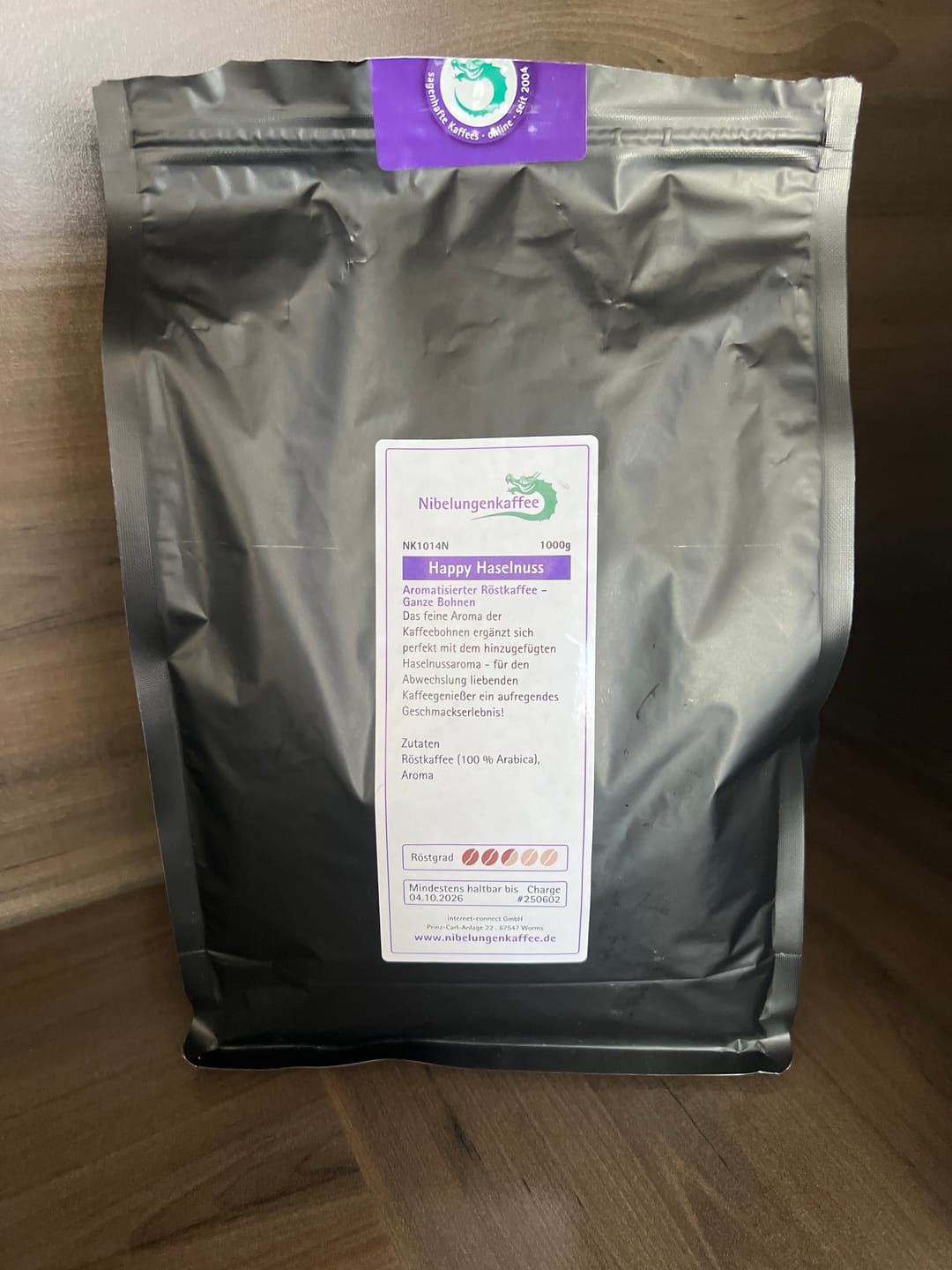 Customer photo review of Happy Haselnuss Kaffee
