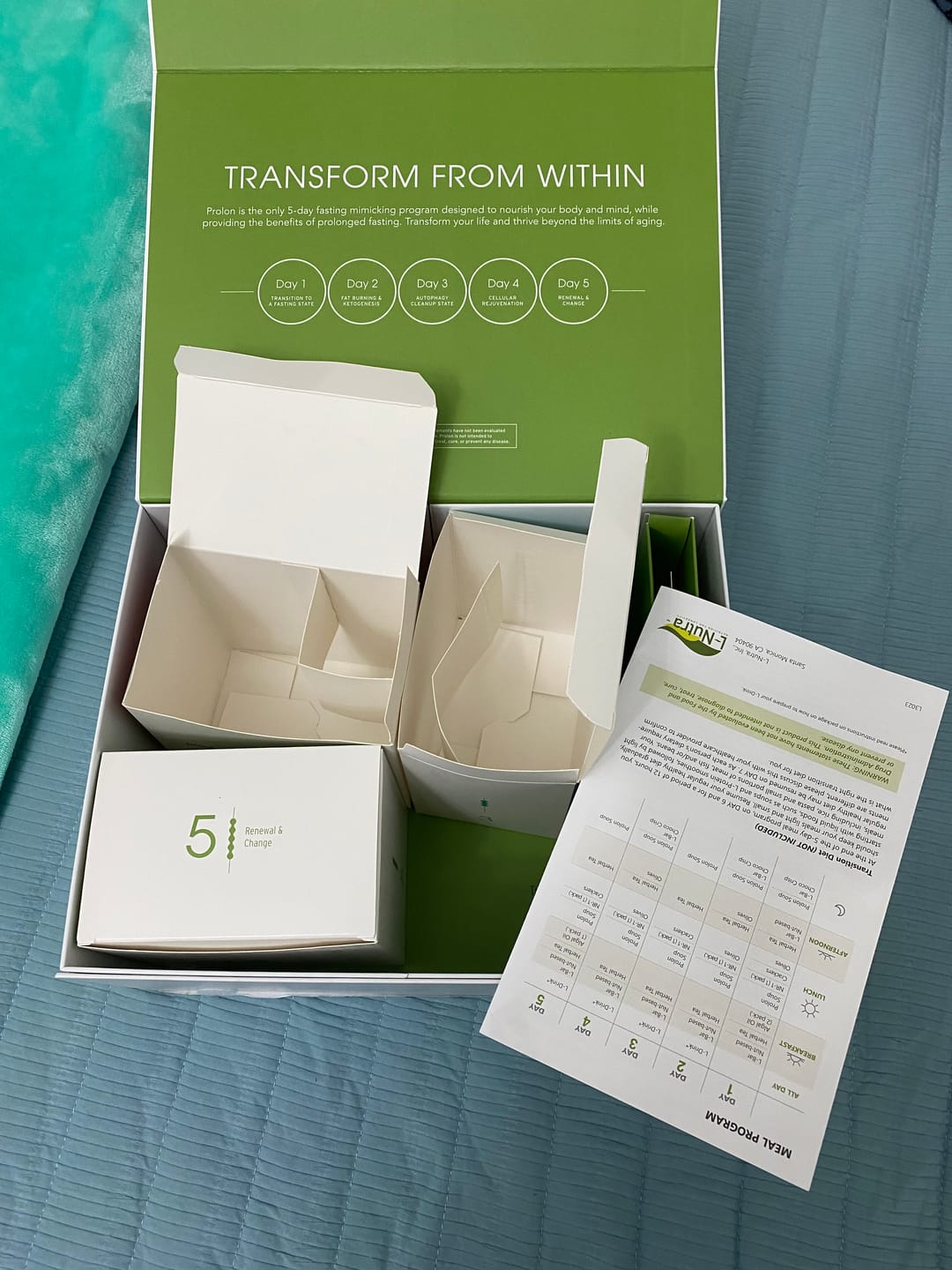 Customer photo review of Prolon 5-day anti-aging & weightloss program